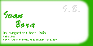 ivan bora business card